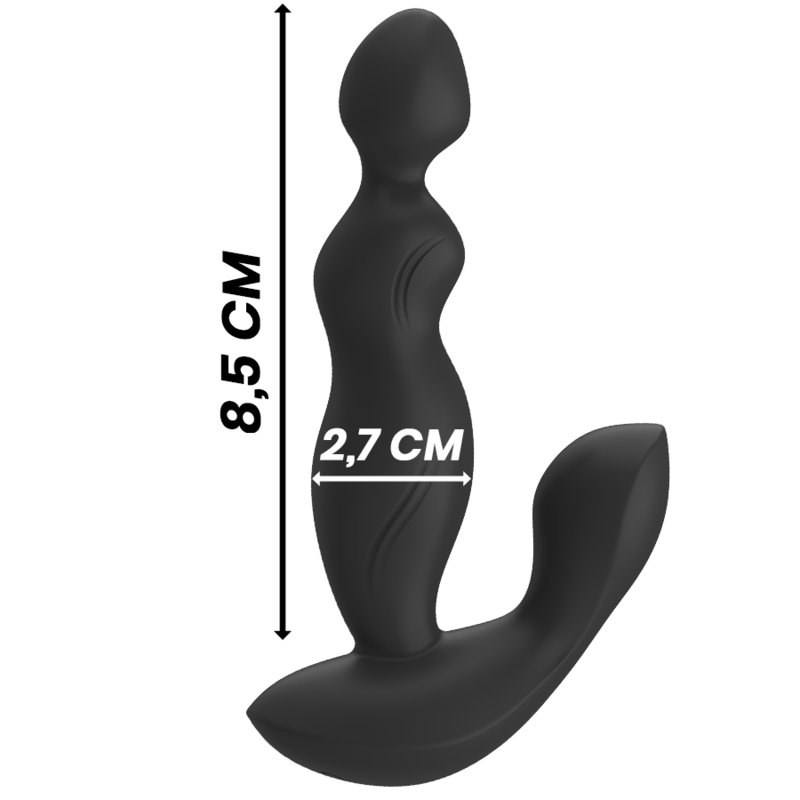 BLACK&amp;SILVER - CORA ANAL PLUG SILICONE CONTROLE REMOTO