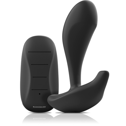 BLACK&amp;SILVER - DWAYNE ANAL PLUG SILICONE CONTROLE REMOTO