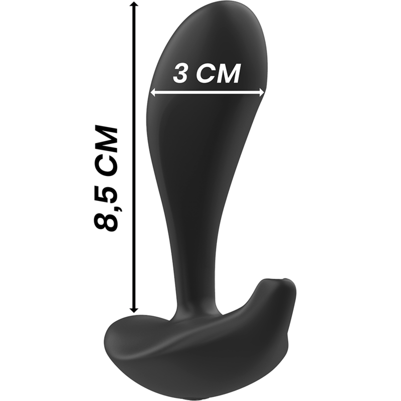 BLACK&amp;SILVER - DWAYNE ANAL PLUG SILICONE CONTROLE REMOTO