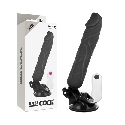 BASECOCK - VIBRADOR REALISTA CONTROLE REMOTO CARNE 20 CM -O- 4 CM