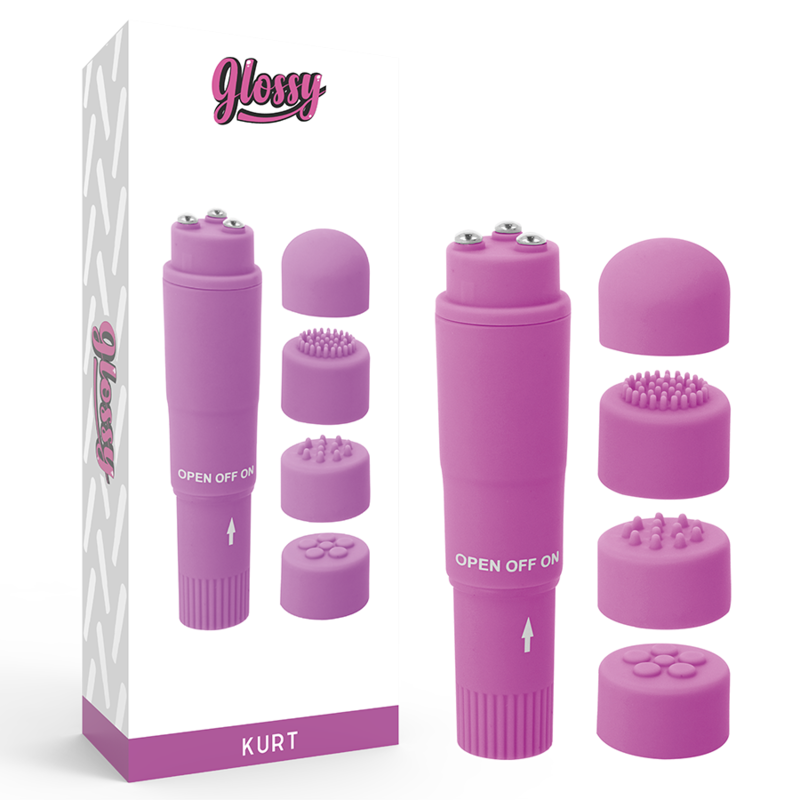 GLOSSY - KURT POCKET MASSAGER ROXO