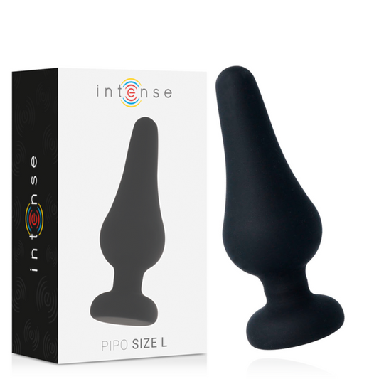 INTENSO - PLUG ANAL PIPO L PRETO SILICONE 13 CM