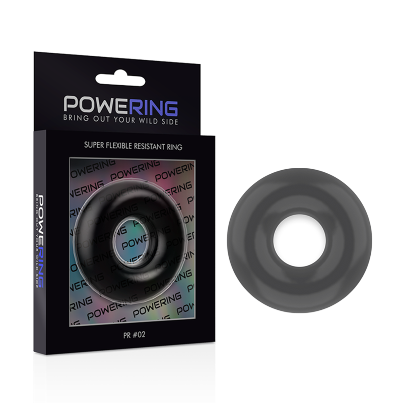 POWERING - ANEL PARA PÊNIS SUPER FLEXÍVEL E RESISTENTE 4,5CM PRETO