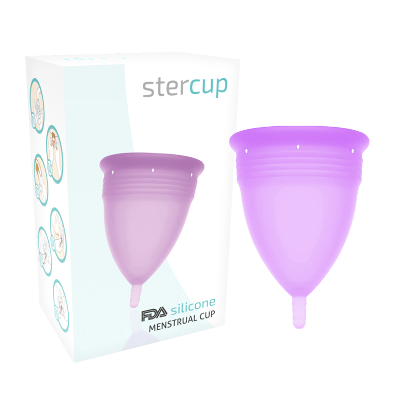 STERCUP - COPO MENSTRUAL DE SILICONE FDA VIOLETA - TAMANHO L