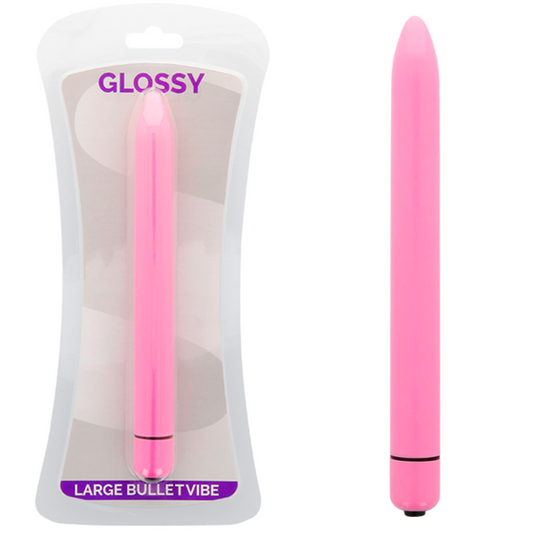 GLOSSY - VIBRADOR SLIM ROSA PROFUNDO