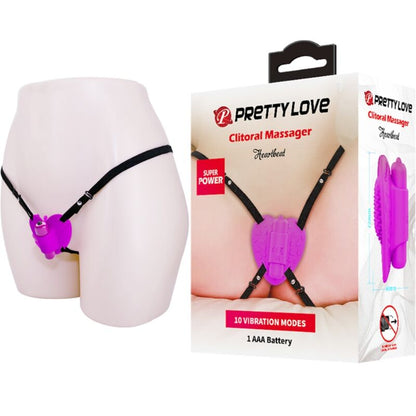 PRETTY LOVE - HEARTBEAT CLITORIS MASSAGER 10 MODOS DE VIBRAÇÃO ROXO