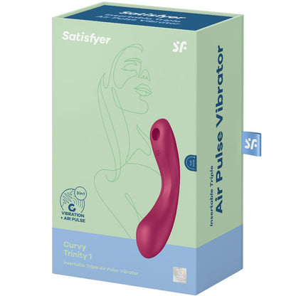 SATISFYER - CURVE TRINITY 1 AIR PULSE VIBRAÇÃO VERMELHO