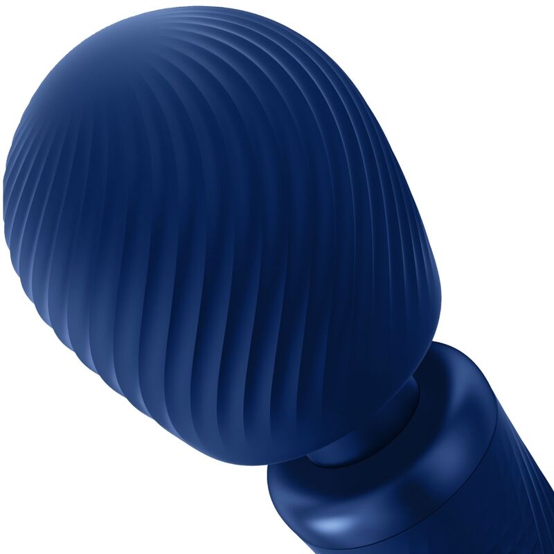 FUN FACTORY - VIM SILICONE RECARREGÁVEL VIBRADOR PESO RUMBLE WAND AZUL MEIA-NOITE