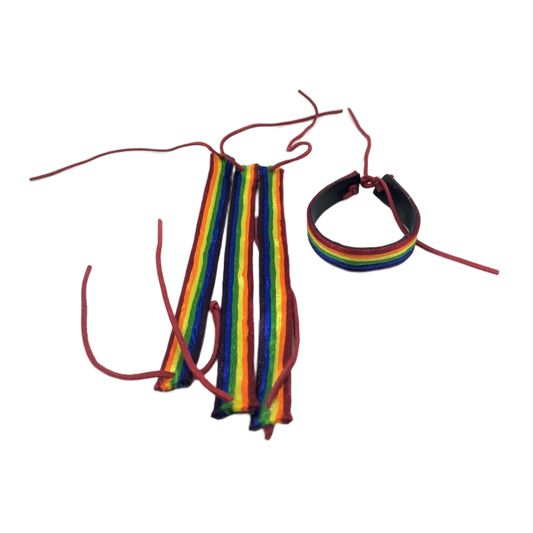 ORGULHO - BANDEIRA LGTB PULSEIRA DE COURO