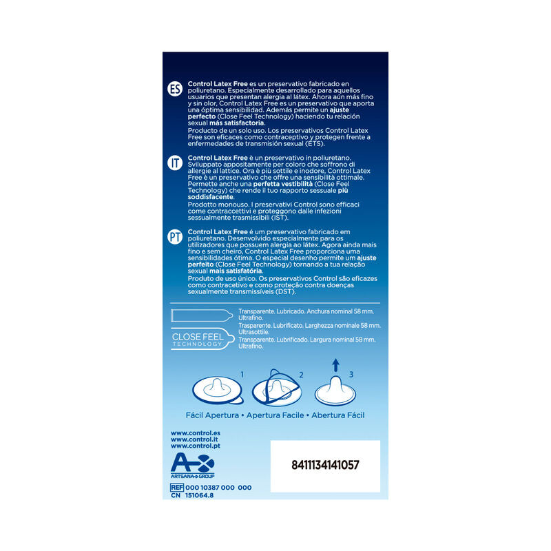 CONTROL - PRESERVATIVOS DE LÁTEX FREE SIN 5 UNIDADES