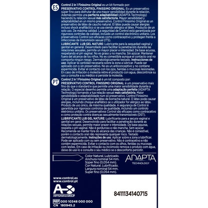 CONTROL - FINISIMO DUO + ​​LUBRIFICANTE 6 UNIDADES