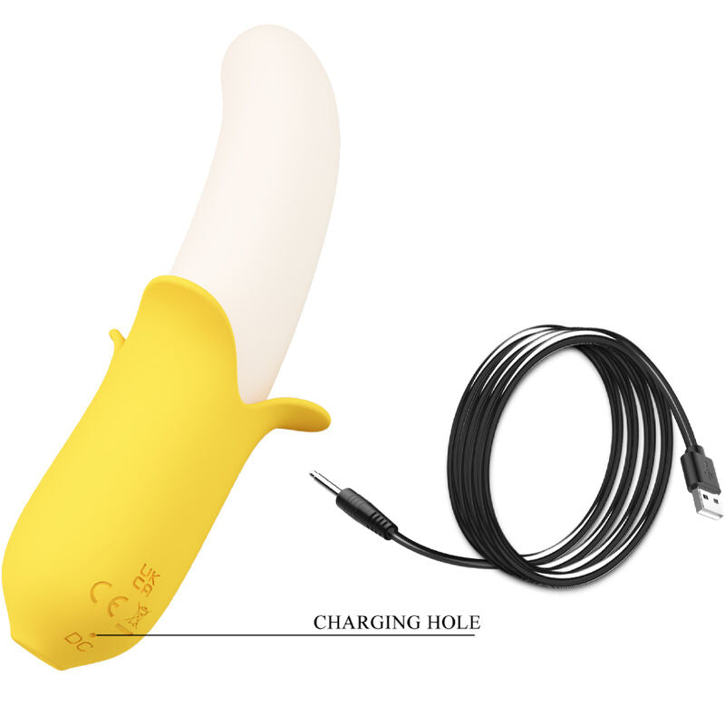 PRETTY LOVE - BANANA GEEK SUPER POWER 7 VIBRAÇÕES UP&amp;DOWN SILICONE PRETO