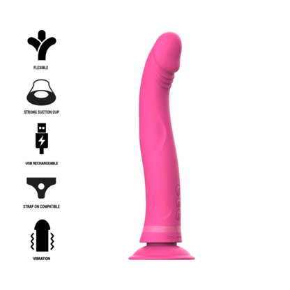 INTENSO - MICHELANGELO VIBRADOR SILICONE ROSA DILDO