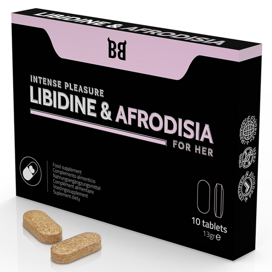 BLACK BULL - LIBIDINA &amp; AFRODISIA PRAZER INTENSO PARA ELA 10 COMPRIMIDOS