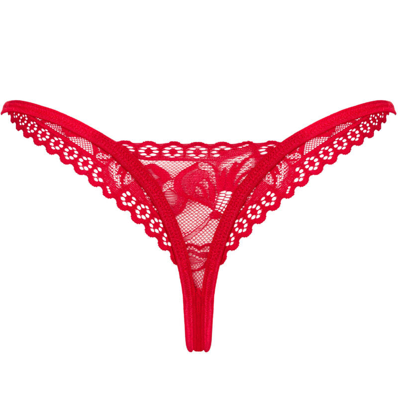 OBSESSIVE - RENDA TANGA VERMELHA XS/S