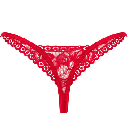 OBSESSIVE - RENDA TANGA VERMELHA XS/S