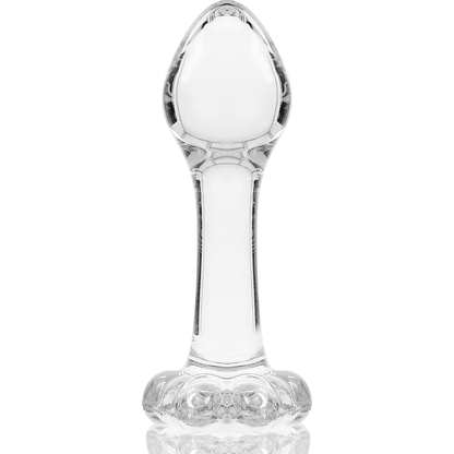 SÉRIE NEBULA DA IBIZA - MODELO 2 PLUG ANAL VIDRO BOROSILICADO TRANSPARENTE 11 CM -O- 3,5 CM