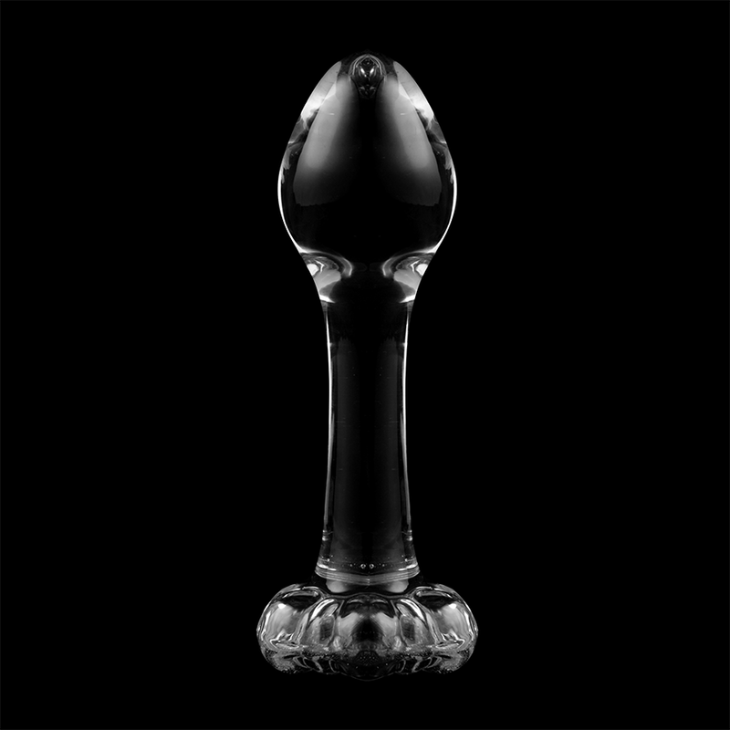 SÉRIE NEBULA DA IBIZA - MODELO 2 PLUG ANAL VIDRO BOROSILICADO TRANSPARENTE 11 CM -O- 3,5 CM