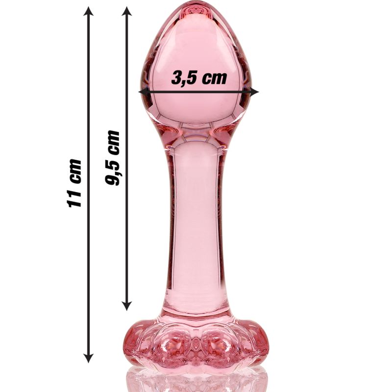SÉRIE NEBULA DA IBIZA - MODELO 2 PLUG ANAL VIDRO BOROSILICADO TRANSPARENTE 11 CM -O- 3,5 CM