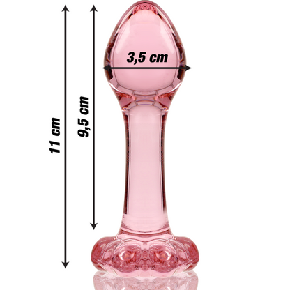 SÉRIE NEBULA DA IBIZA - MODELO 2 PLUG ANAL VIDRO BOROSILICADO TRANSPARENTE 11 CM -O- 3,5 CM