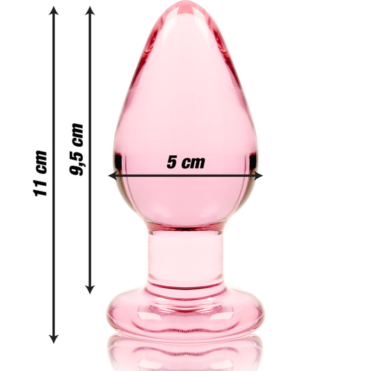 SÉRIE NEBULA DA IBIZA - MODELO 3 PLUG ANAL VIDRO BOROSILICADO TRANSPARENTE 11 CM -O- 5 CM