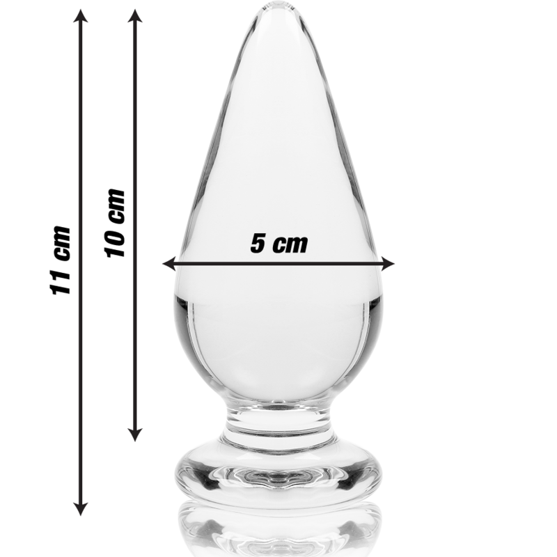 SÉRIE NEBULA DA IBIZA - MODELO 4 PLUG ANAL VIDRO BOROSILICADO TRANSPARENTE 11 CM -O- 5 CM