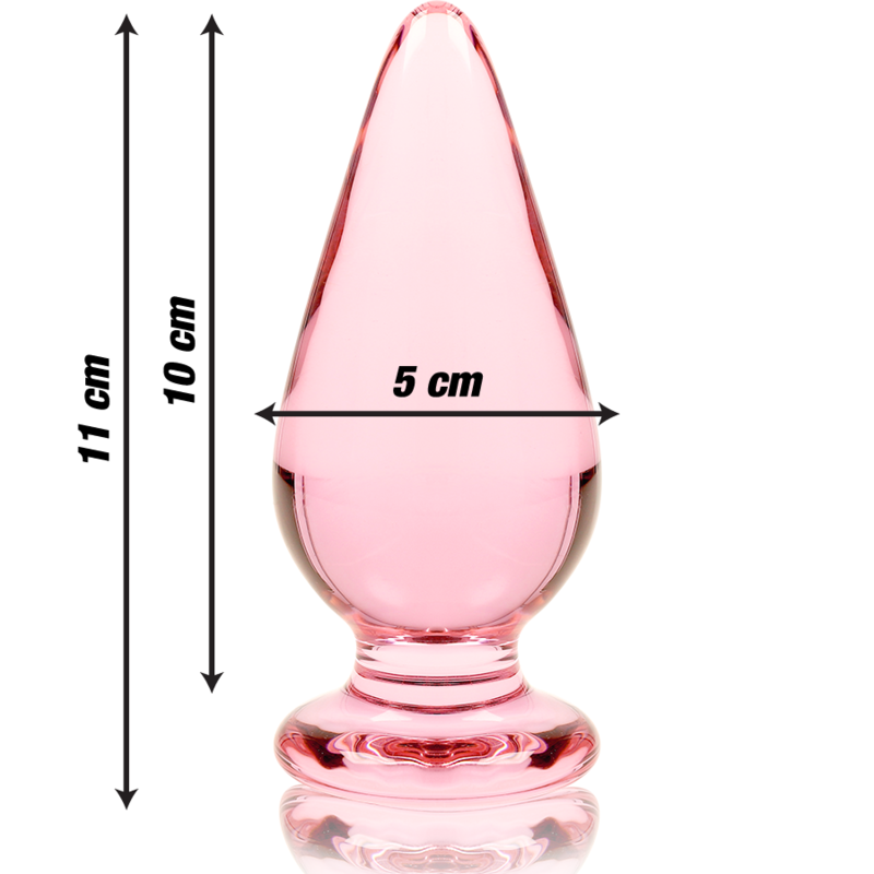 SÉRIE NEBULA DA IBIZA - MODELO 4 PLUG ANAL VIDRO BOROSILICADO TRANSPARENTE 11 CM -O- 5 CM