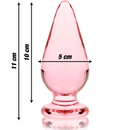 SÉRIE NEBULA DA IBIZA - MODELO 4 PLUG ANAL VIDRO BOROSILICADO TRANSPARENTE 11 CM -O- 5 CM