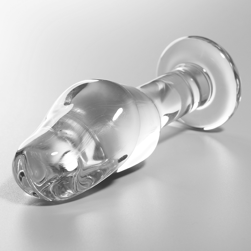 SÉRIE NEBULA DA IBIZA - MODELO 6 PLUG ANAL VIDRO BOROSILICADO TRANSPARENTE 12,5 CM -O- 4 CM