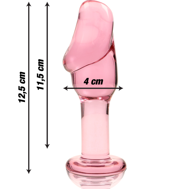 SÉRIE NEBULA DA IBIZA - MODELO 6 PLUG ANAL VIDRO BOROSILICADO TRANSPARENTE 12,5 CM -O- 4 CM