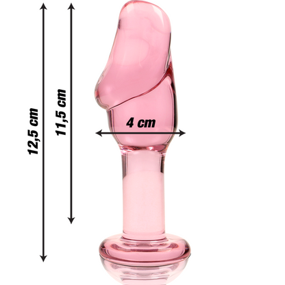 SÉRIE NEBULA DA IBIZA - MODELO 6 PLUG ANAL VIDRO BOROSILICADO TRANSPARENTE 12,5 CM -O- 4 CM