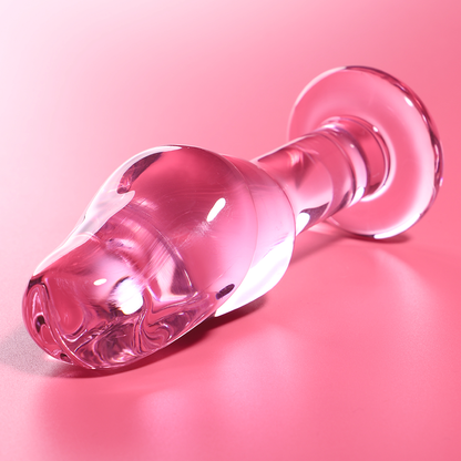 SÉRIE NEBULA DA IBIZA - MODELO 6 PLUG ANAL VIDRO BOROSILICADO TRANSPARENTE 12,5 CM -O- 4 CM