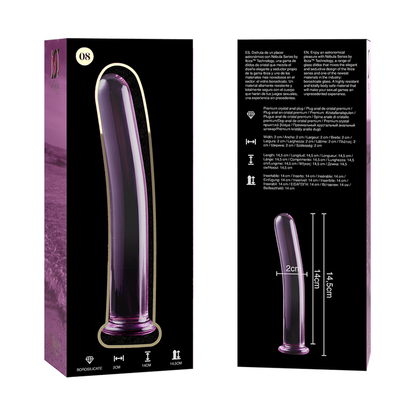 SÉRIE NEBULA DA IBIZA - MODELO 8 DILDO VIDRO BOROSILICADO TRANSPARENTE 14,5 CM -O- 2 CM
