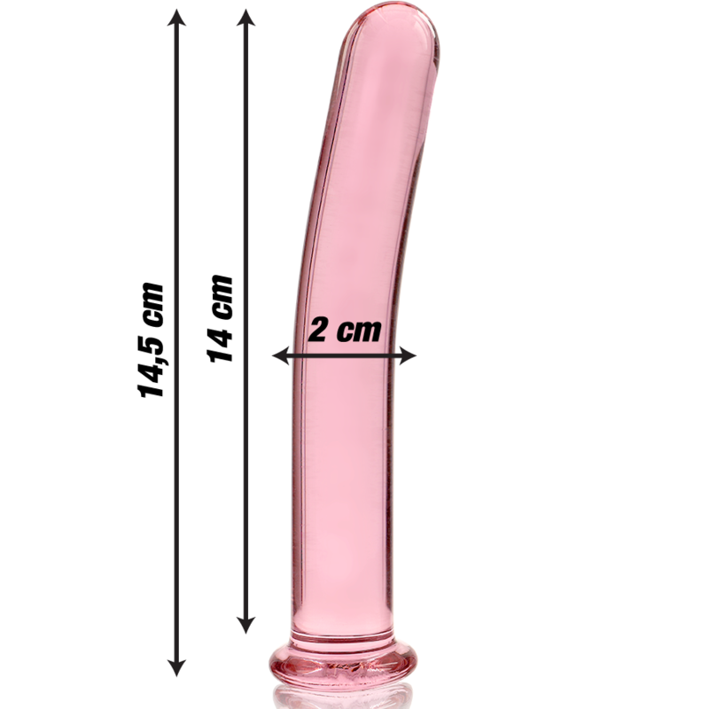 SÉRIE NEBULA DA IBIZA - MODELO 8 DILDO VIDRO BOROSILICADO TRANSPARENTE 14,5 CM -O- 2 CM