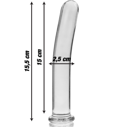 NEBULA SERIE VON IBIZA - MODELL 9 DILDO BOROSILIKATGLAS KLAR 15,5 CM -O- 2,5 CM