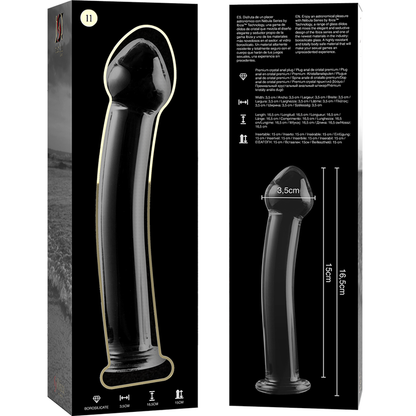 NEBULA SERIE VON IBIZA - MODELL 11 DILDO BOROSILIKATGLAS KLAR 16 CM -O- 3 CM