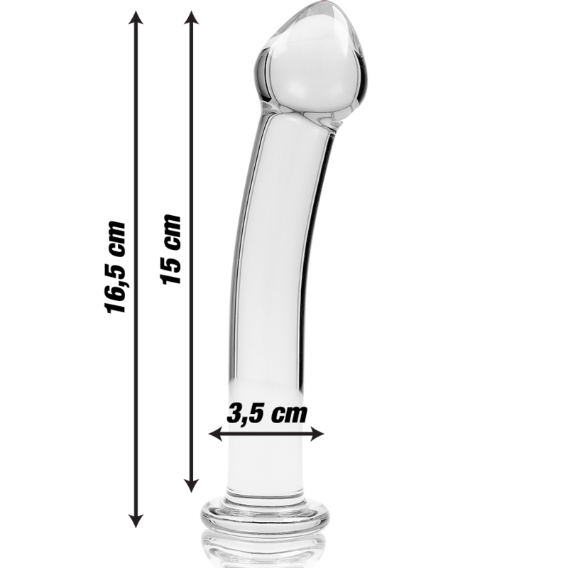 NEBULA SERIE VON IBIZA - MODELL 11 DILDO BOROSILIKATGLAS KLAR 16 CM -O- 3 CM