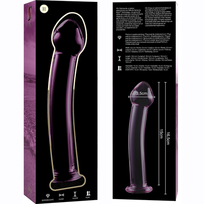 NEBULA SERIE VON IBIZA - MODELL 11 DILDO BOROSILIKATGLAS KLAR 16 CM -O- 3 CM