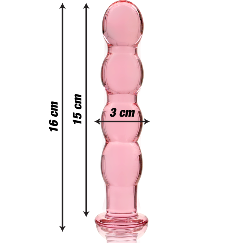 SÉRIE NEBULA DA IBIZA - MODELO 10 DILDO VIDRO BOROSILICADO TRANSPARENTE 16,5 CM -O- 3,5 CM