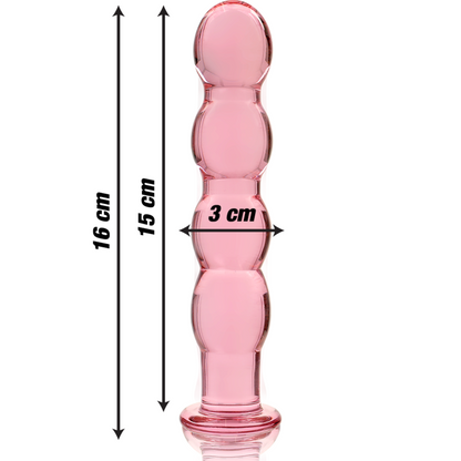 SÉRIE NEBULA DA IBIZA - MODELO 10 DILDO VIDRO BOROSILICADO TRANSPARENTE 16,5 CM -O- 3,5 CM