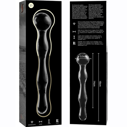 NEBULA SERIE VON IBIZA - MODELL 13 DILDO BOROSILIKATGLAS KLAR 18 CM -O- 3,5 CM