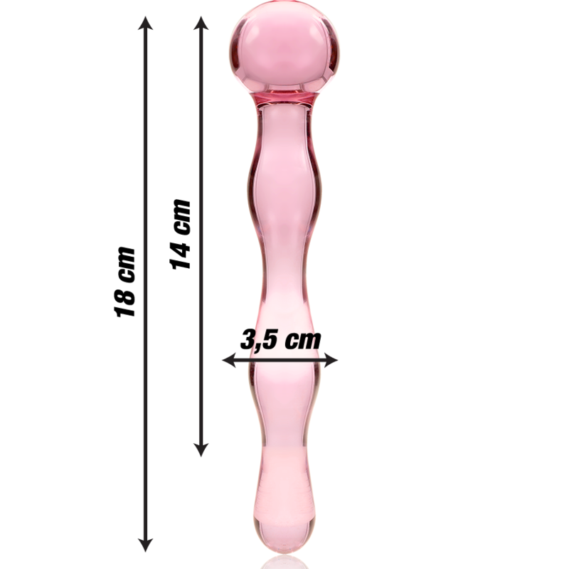 NEBULA SERIE VON IBIZA - MODELL 13 DILDO BOROSILIKATGLAS KLAR 18 CM -O- 3,5 CM