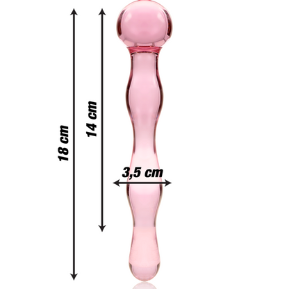 NEBULA SERIE VON IBIZA - MODELL 13 DILDO BOROSILIKATGLAS KLAR 18 CM -O- 3,5 CM