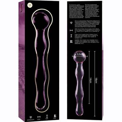 NEBULA SERIE VON IBIZA - MODELL 13 DILDO BOROSILIKATGLAS KLAR 18 CM -O- 3,5 CM