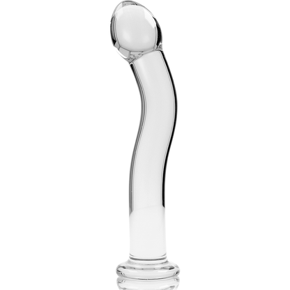 SÉRIE NEBULA DA IBIZA - MODELO 18 DILDO VIDRO BOROSILICADO TRANSPARENTE 18,5 CM -O- 3,5 CM