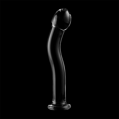 SÉRIE NEBULA DA IBIZA - MODELO 18 DILDO VIDRO BOROSILICADO TRANSPARENTE 18,5 CM -O- 3,5 CM
