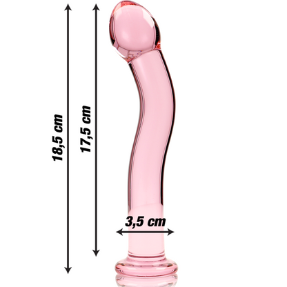 SÉRIE NEBULA DA IBIZA - MODELO 18 DILDO VIDRO BOROSILICADO TRANSPARENTE 18,5 CM -O- 3,5 CM