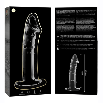 NEBULA SERIE VON IBIZA - MODELL 19 DILDO BOROSILIKATGLAS KLAR 18,5 CM -O- 4 CM