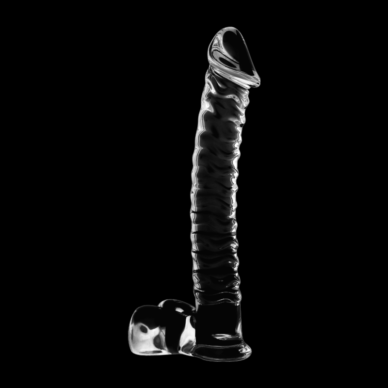 SÉRIE NEBULA DA IBIZA - MODELO 23 DILDO VIDRO BOROSILICADO TRANSPARENTE 21,5 CM -O- 4 CM