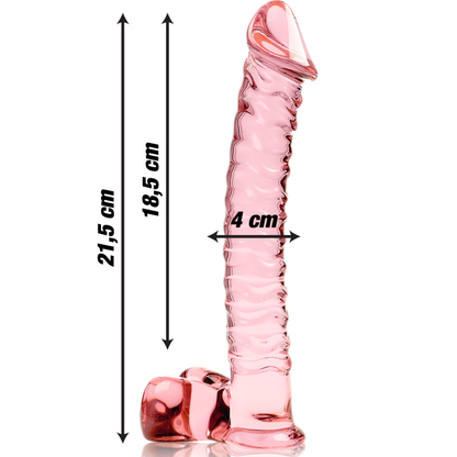 SÉRIE NEBULA DA IBIZA - MODELO 23 DILDO VIDRO BOROSILICADO TRANSPARENTE 21,5 CM -O- 4 CM